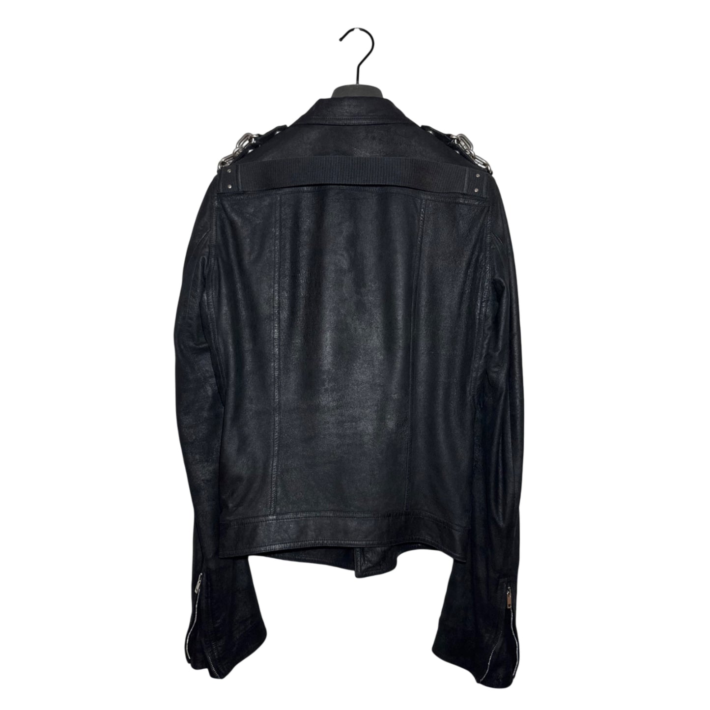 Rick Owens FW19 "Larry" chained Stooges leather jacket