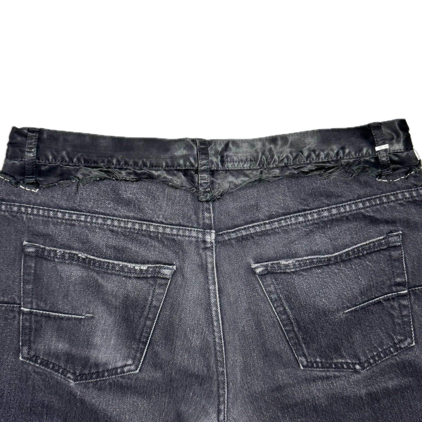 Dior Homme AW06 satin Cummerbund denim