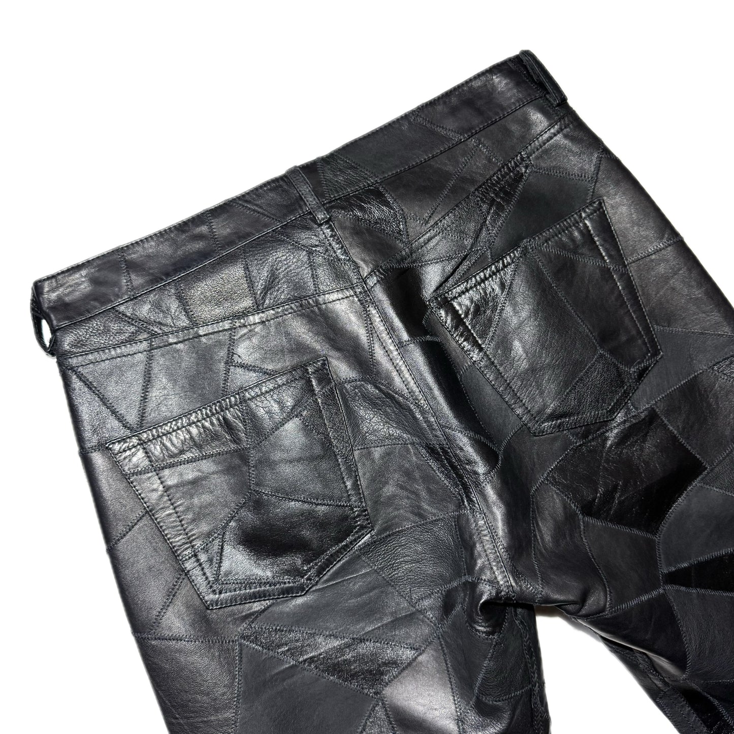 Balenciaga Fall18 patchwork leather pants
