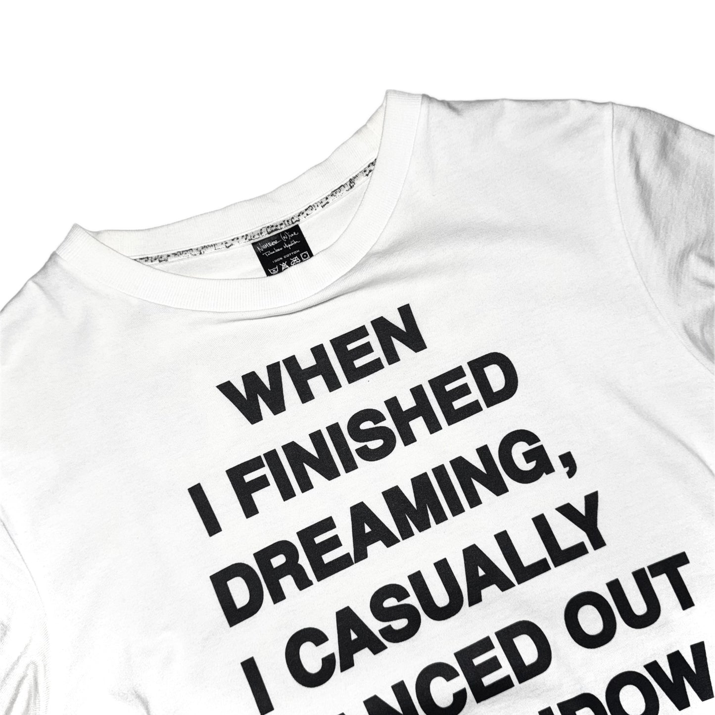 Number (N)ine SS06 "Dreaming Rain" poem T-shirt