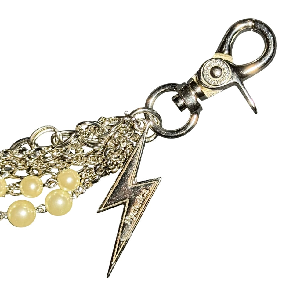 Hysteric Glamour layered pearl wallet chain