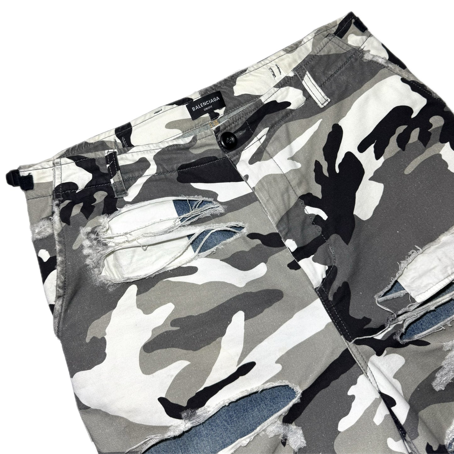 Balenciaga FW21 "Afterworld" Trompe L'Oeil snowcamo shorts