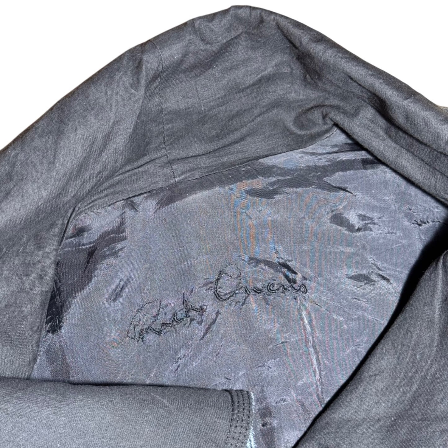 Rick Owens metallic Naska leather biker jacket