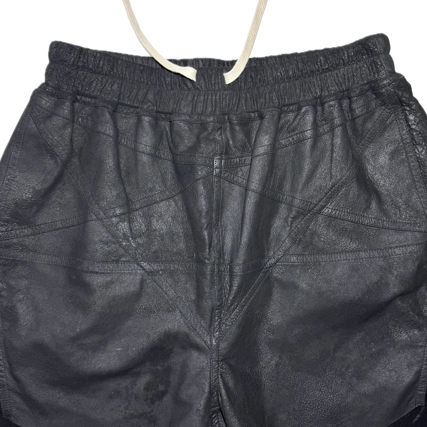 Rick Owens SS23 "Edfu" leather pentaboxer shorts