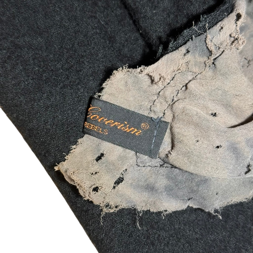 Undercover AW03 "Paper Doll" distressed shawl