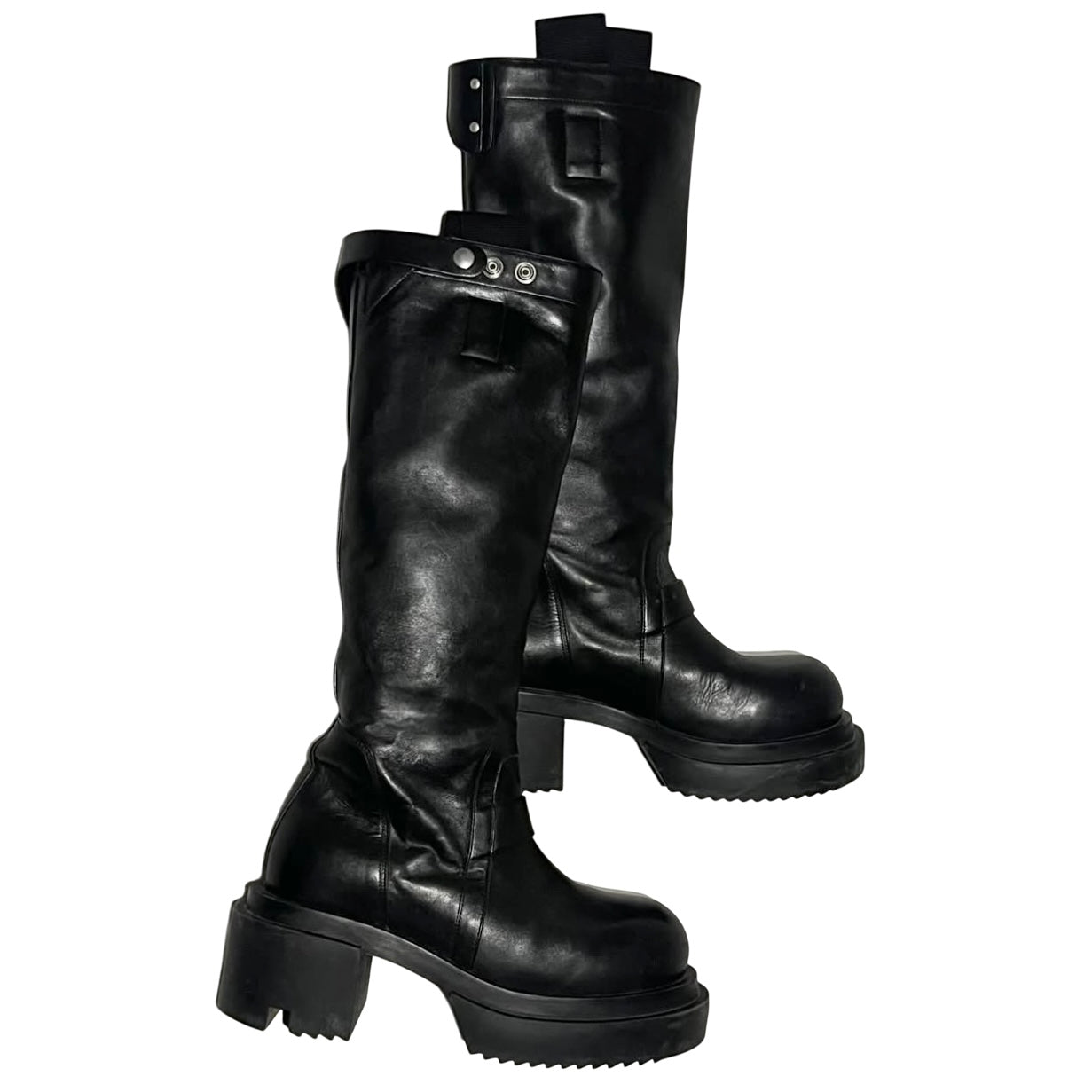 Rick Owens FW22 "STROBE" knee-high Bogun boots