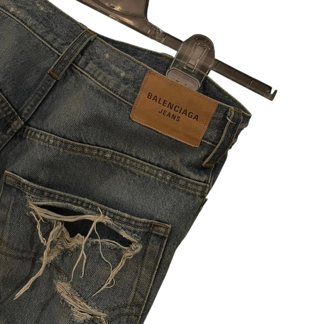 Balenciaga AW21 "Afterworld" distressed denim