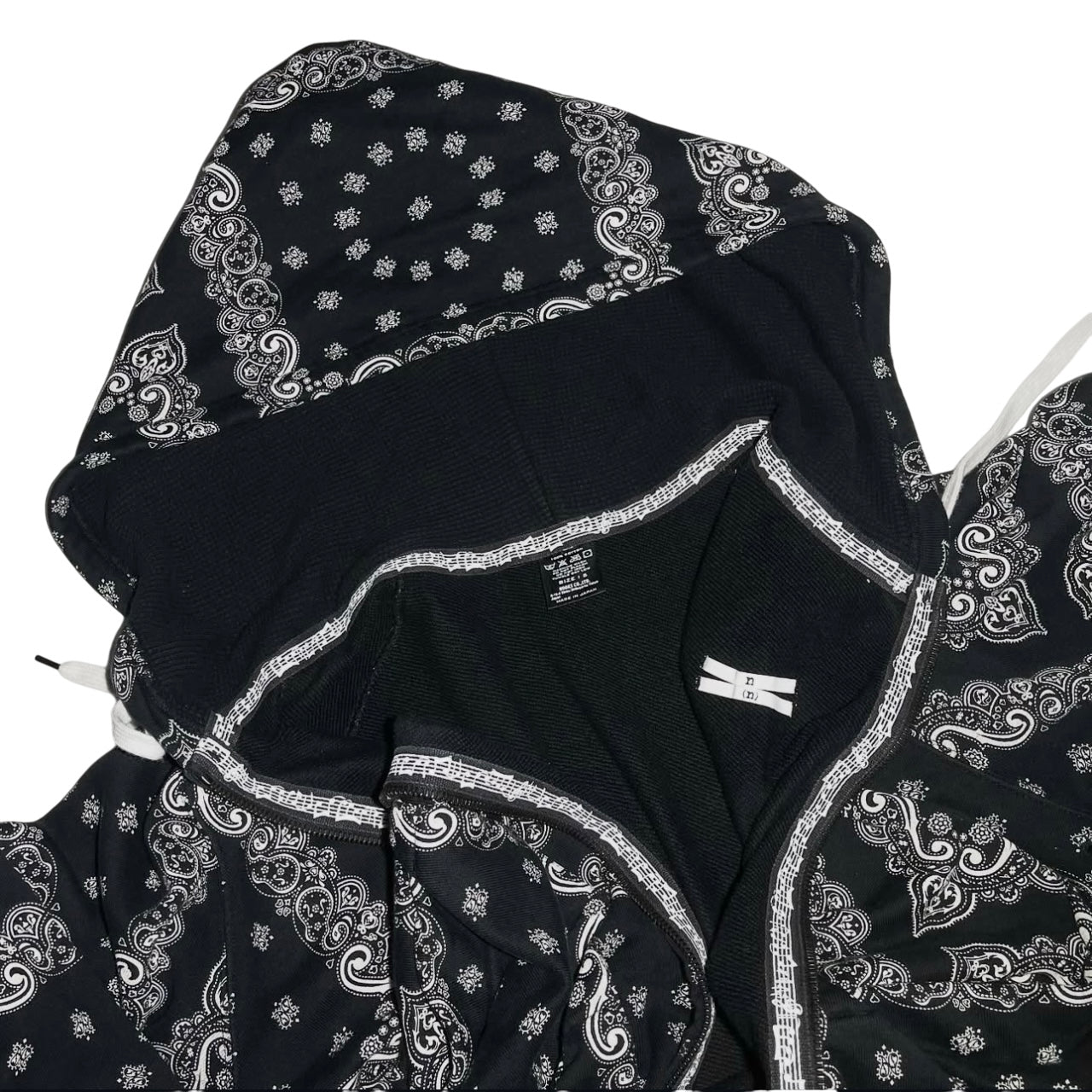 Number (N)ine SS07 Paisley bandana 4-pocket hoodie