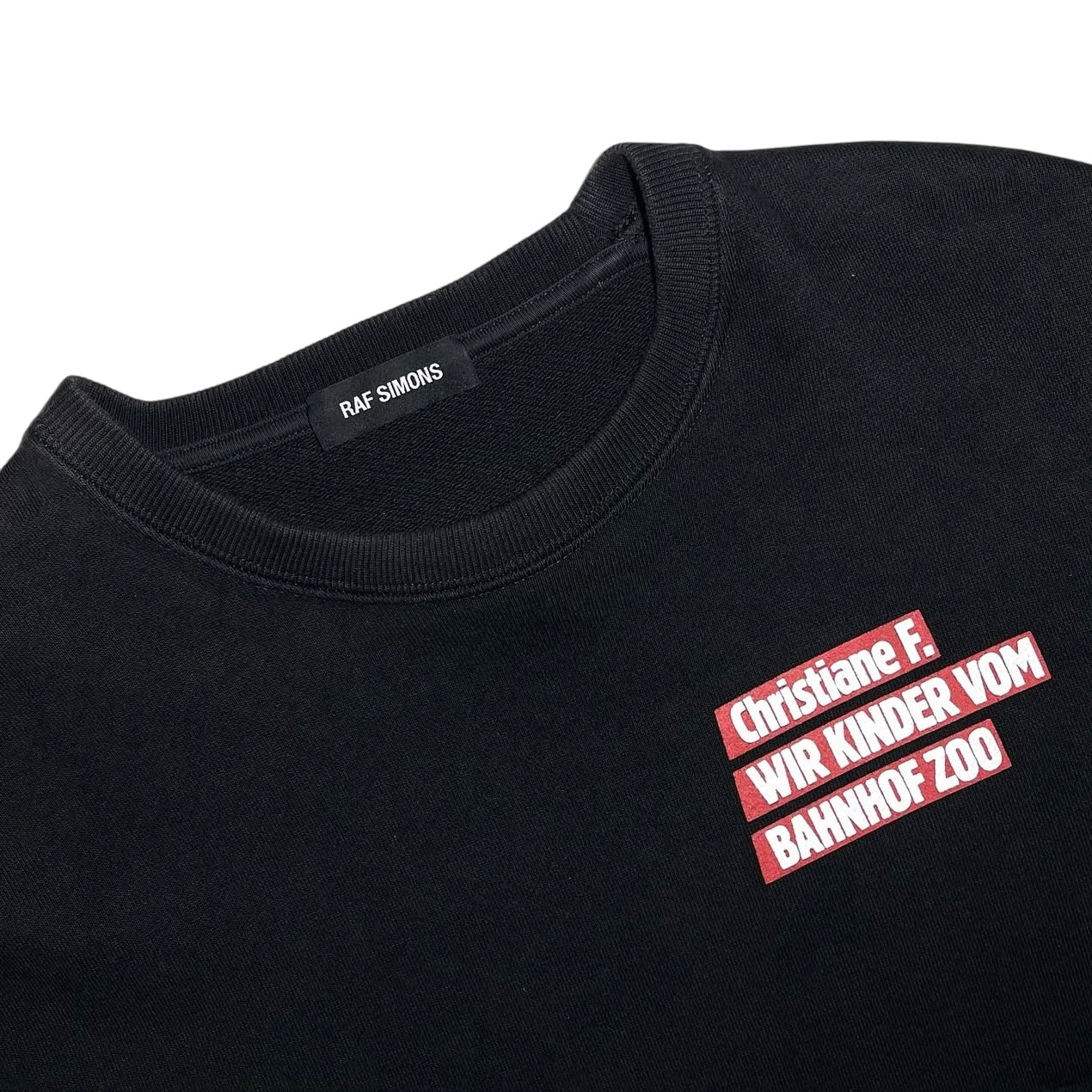 Raf Simons FW18 Christiane F "couple" crewneck