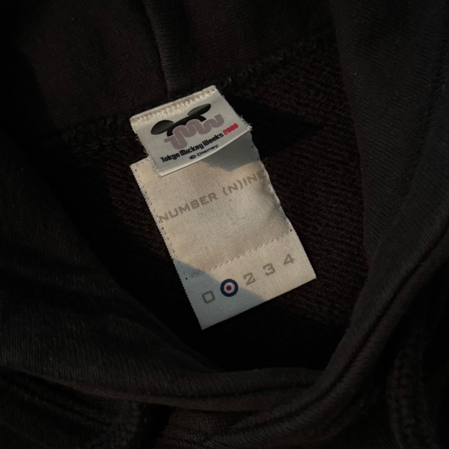 Number (N)ine x Disney OG SS00 Mickey Weeks sleeveless hoodie
