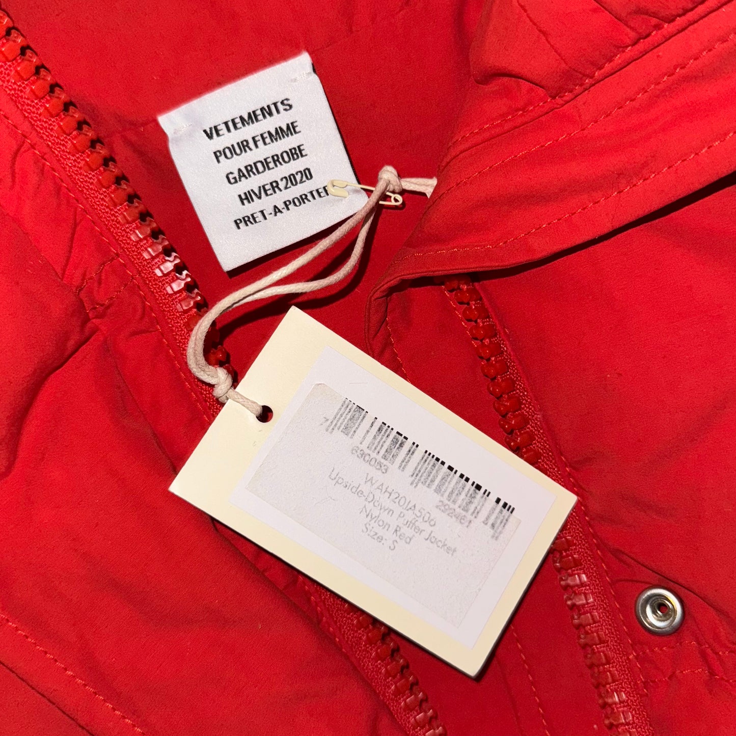 Vetements AW20 upside down puffer jacket