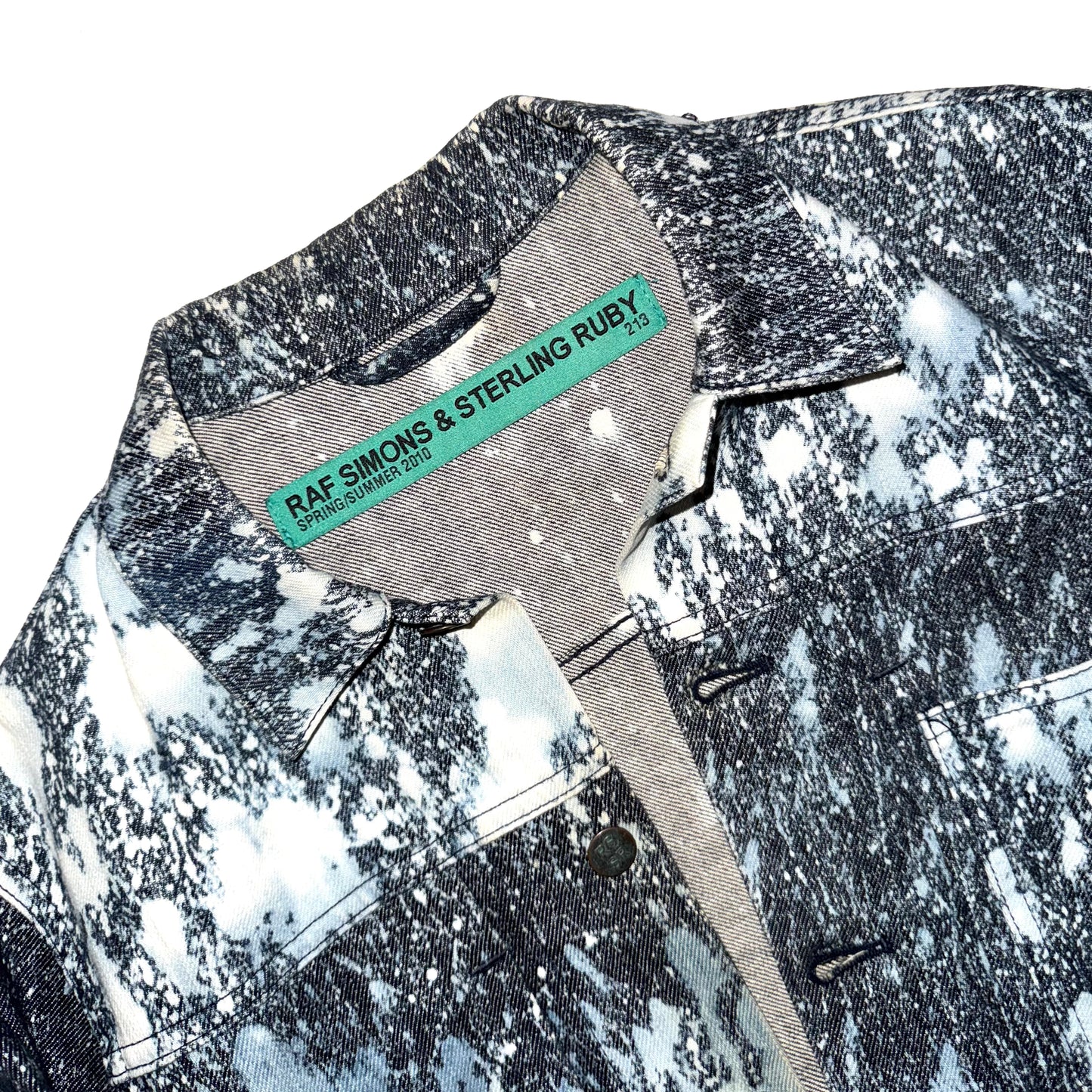 Raf Simons x Sterling Ruby bleached denim jacket