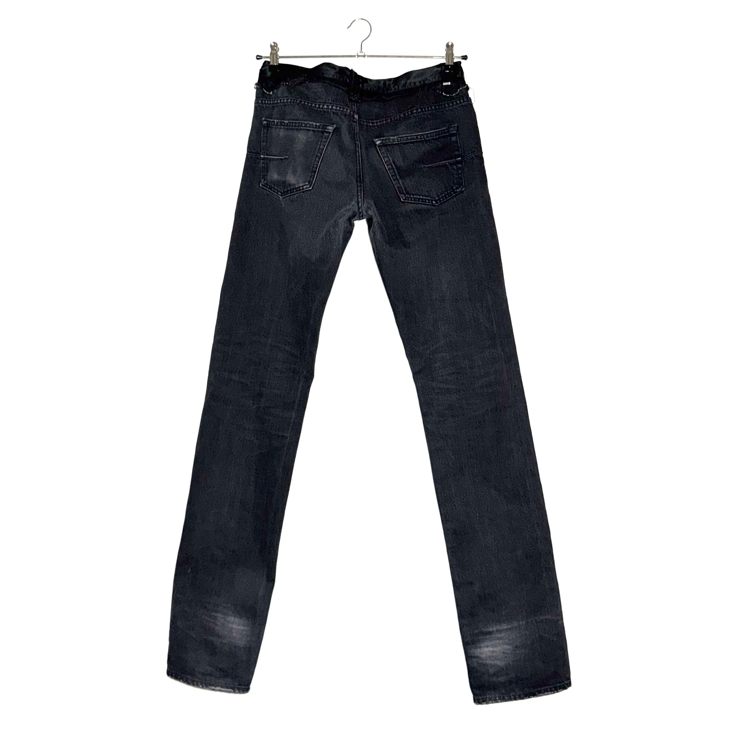 Dior Homme AW06 satin Cummerbund denim