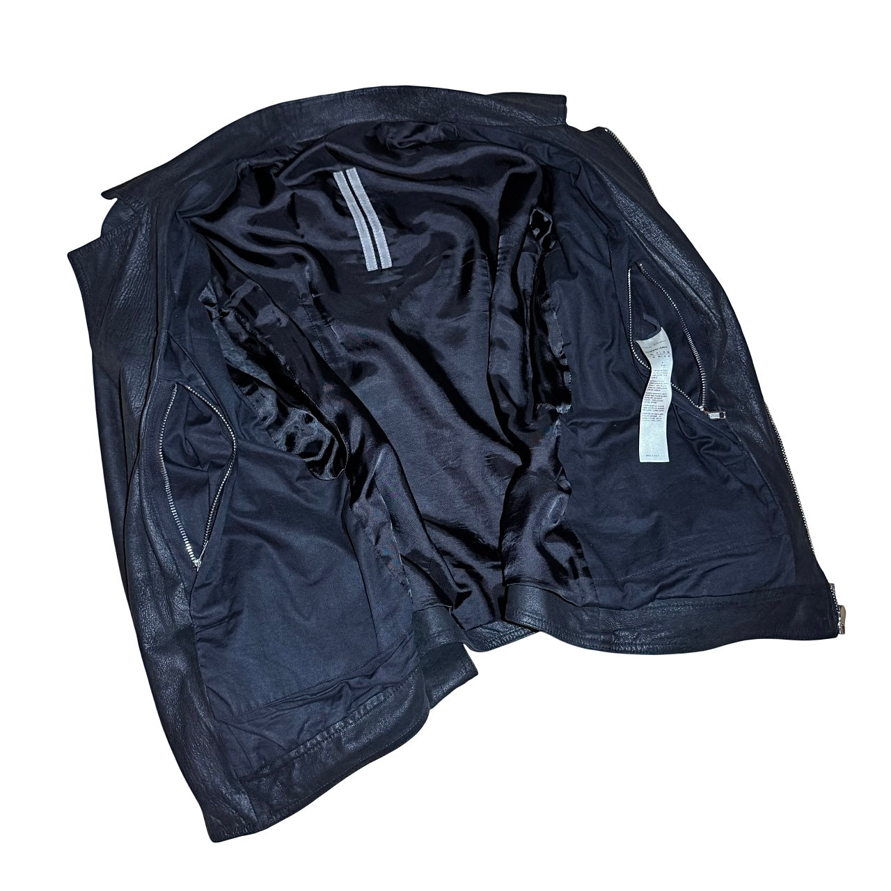 Rick Owens FW19 "Larry" chained Stooges leather jacket