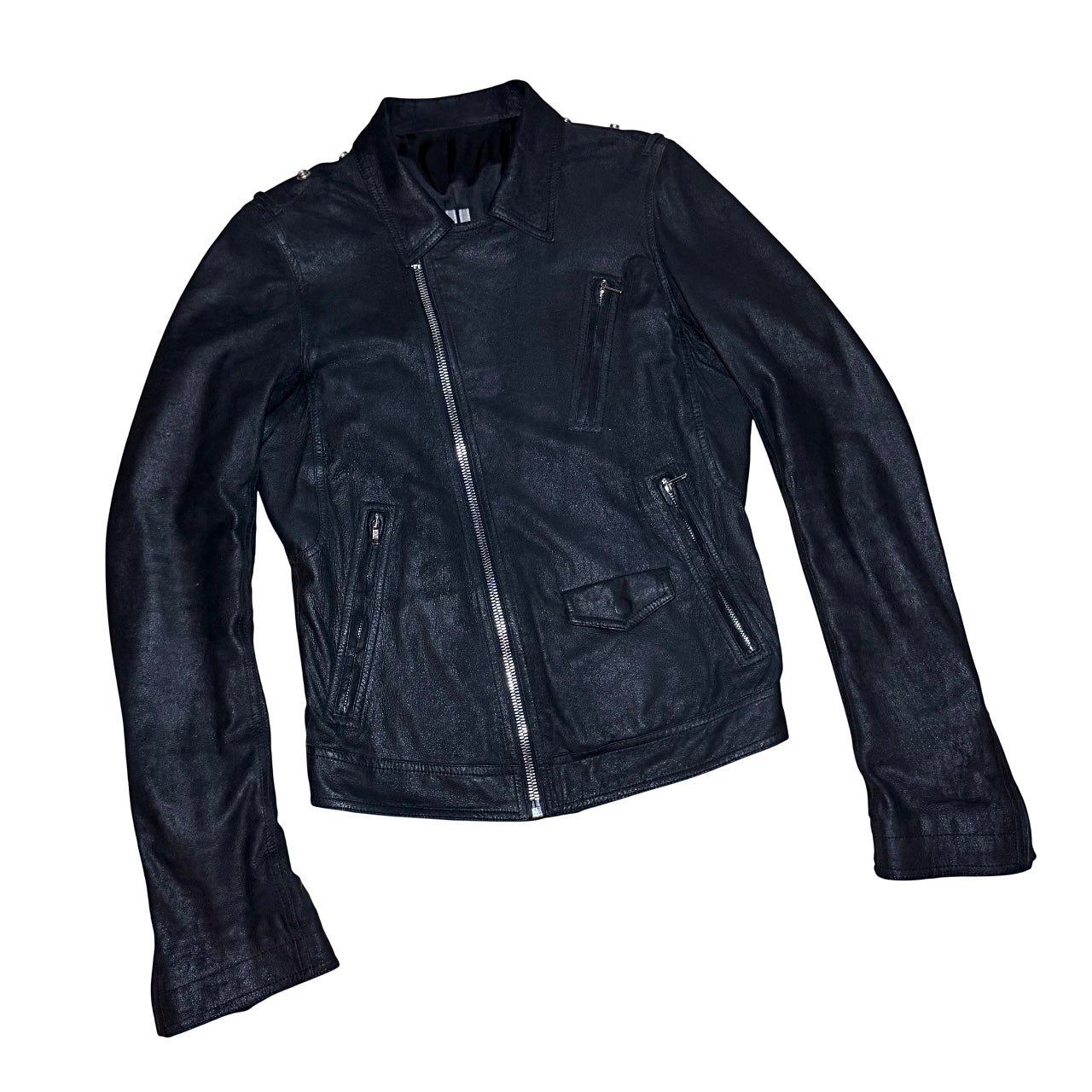 Rick Owens FW19 "Larry" chained Stooges leather jacket
