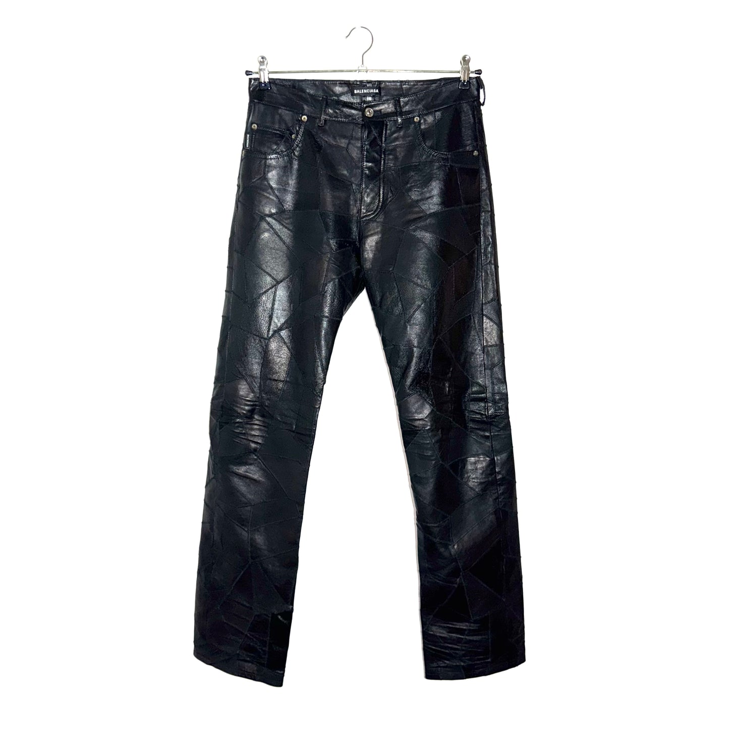 Balenciaga Fall18 patchwork leather pants
