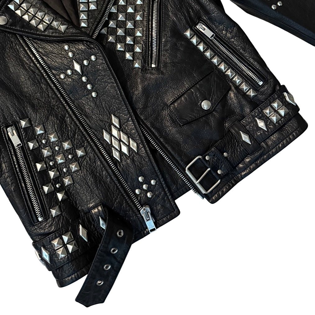 Saint Laurent FW16 "Palladium" studded leather biker jacket