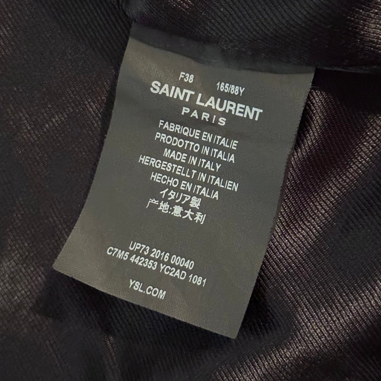 Saint Laurent FW16 "Palladium" studded leather biker jacket