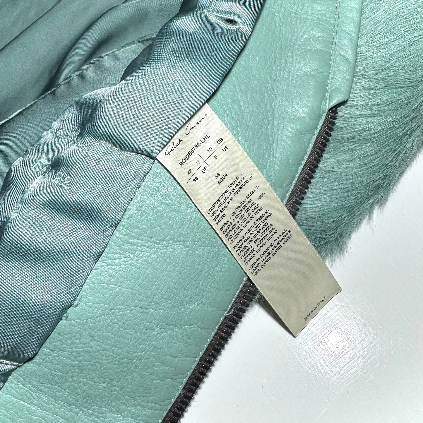 Rick Owens FW22 "Strobe" cowhair TEC jacket