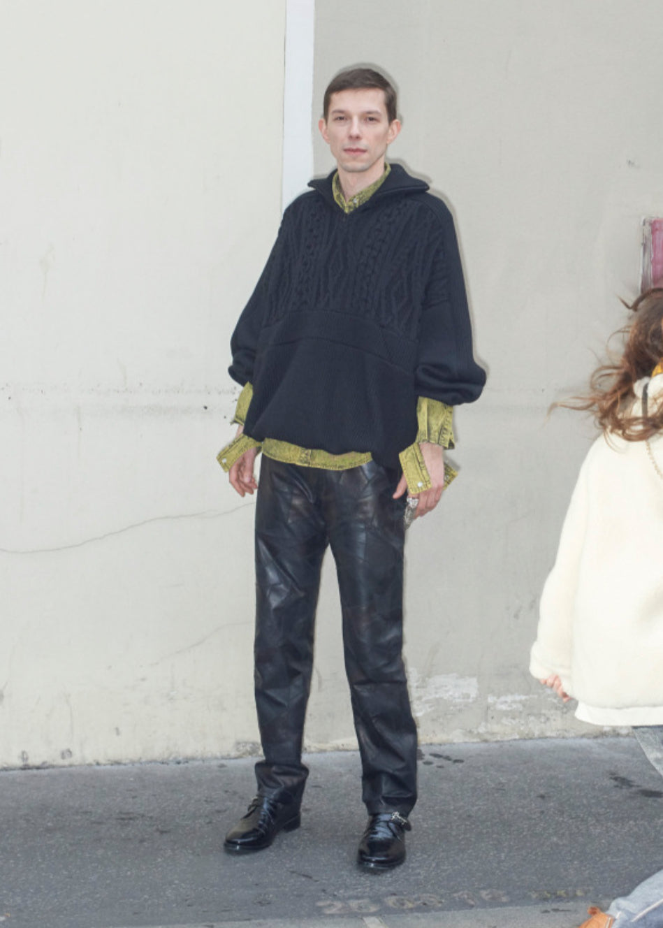 Balenciaga Fall18 patchwork leather pants
