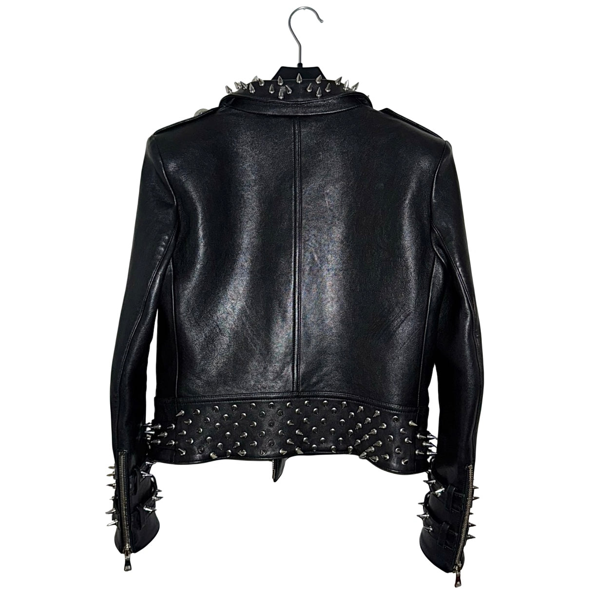 Balmain FW19 studded lambskin biker jacket