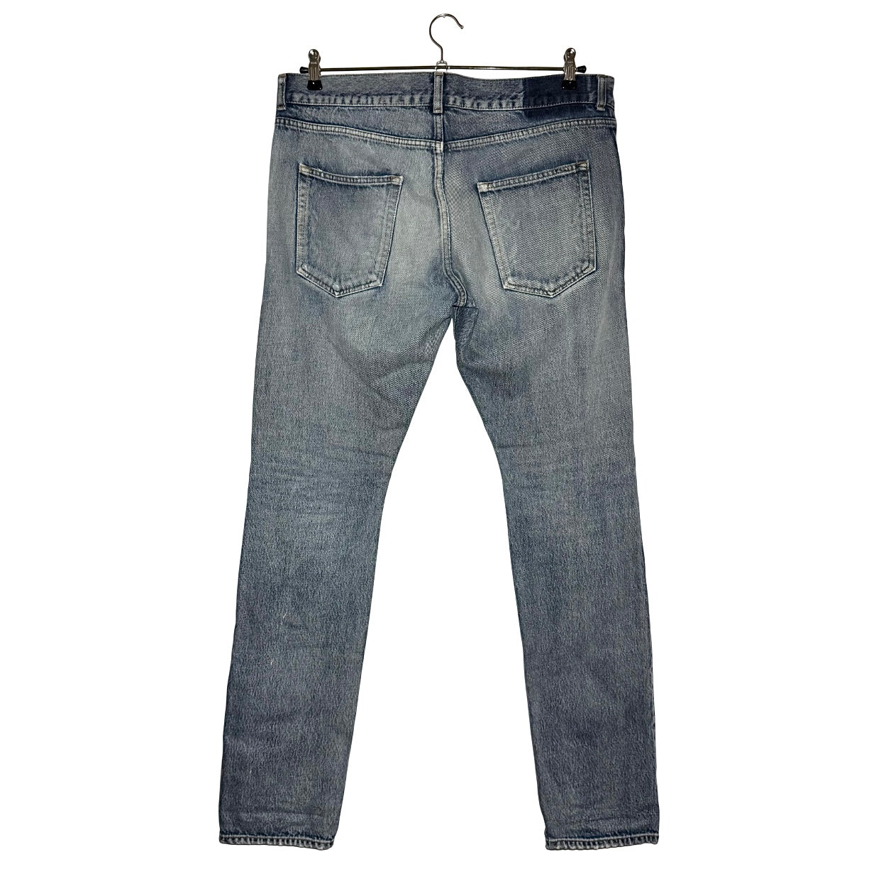 Saint Laurent D18 light wash slit-knee denim