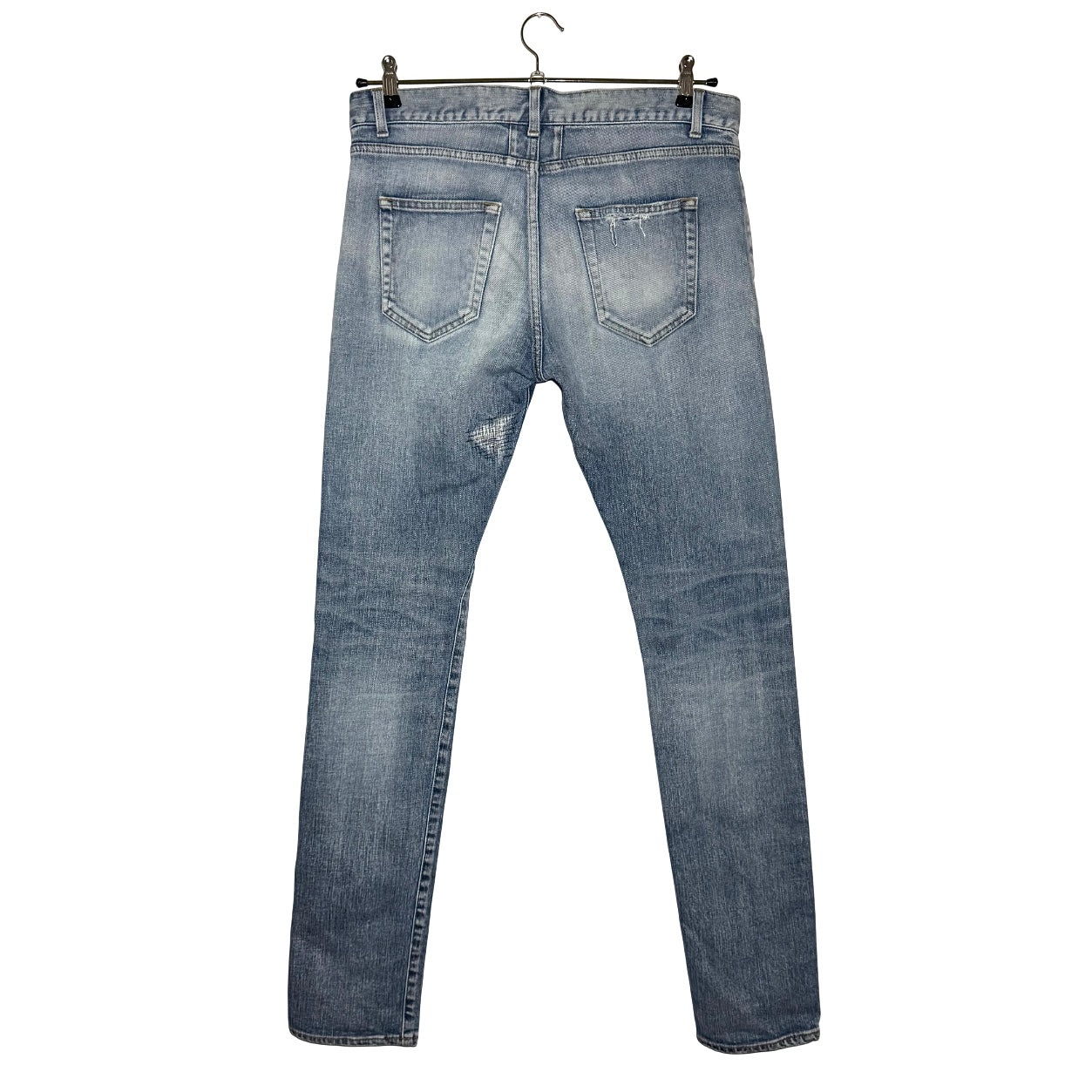 Saint Laurent D02 distressed washed denim