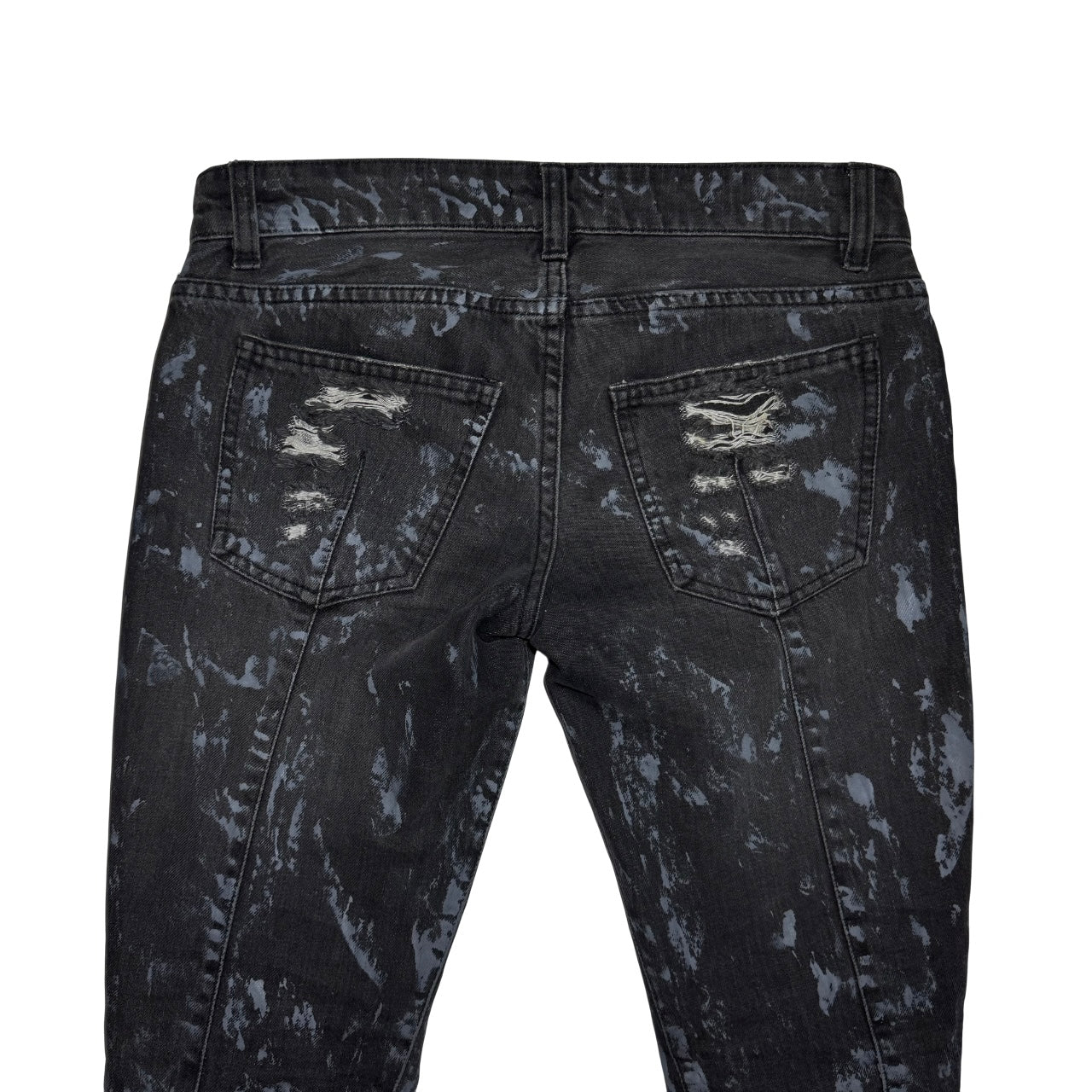 Balmain AW09 chainmail distressed denim