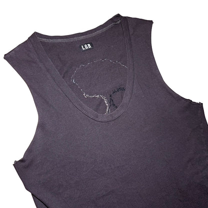 L.G.B. (Le Grand Bleu) skull patch tank top