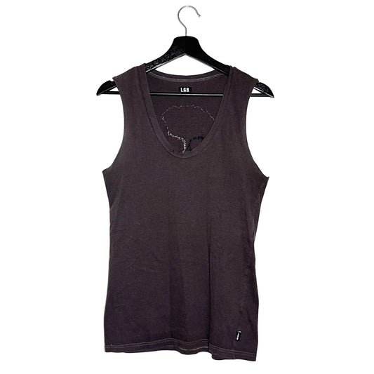 L.G.B. (Le Grand Bleu) skull patch tank top