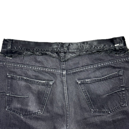 Dior Homme AW06 satin Cummerbund denim