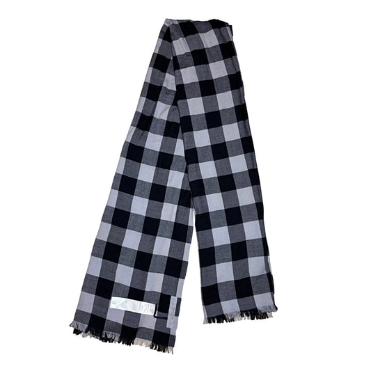Rick Owens FW25 lightweight Jumbo Plaid wool scarf