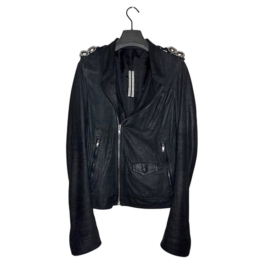Rick Owens FW19 "Larry" chained Stooges leather jacket