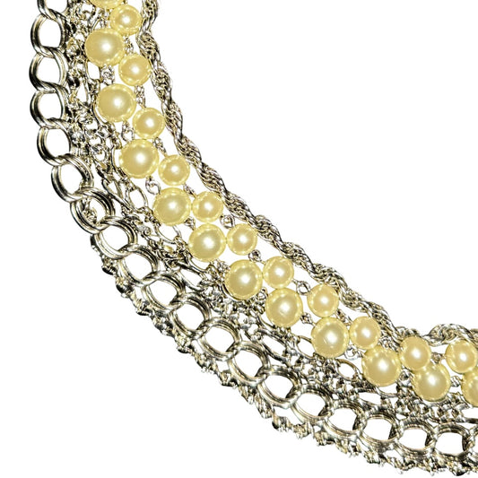 Hysteric Glamour layered pearl wallet chain