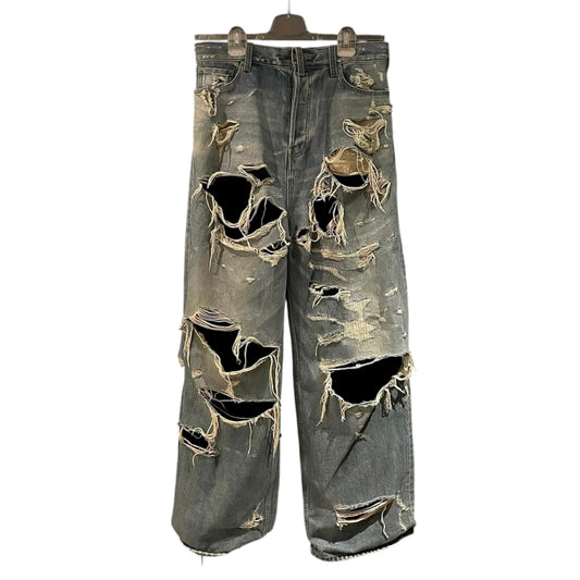 Balenciaga AW21 "Afterworld" distressed denim