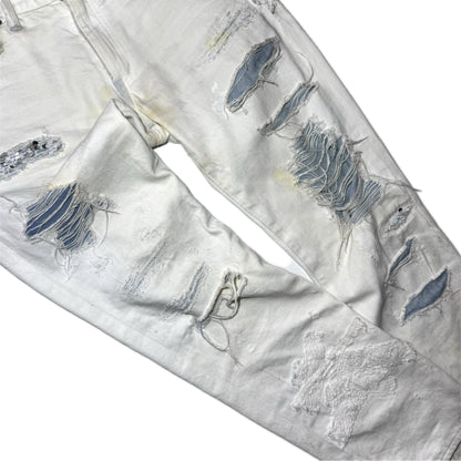 Miharayasuhiro embellished distressed denim