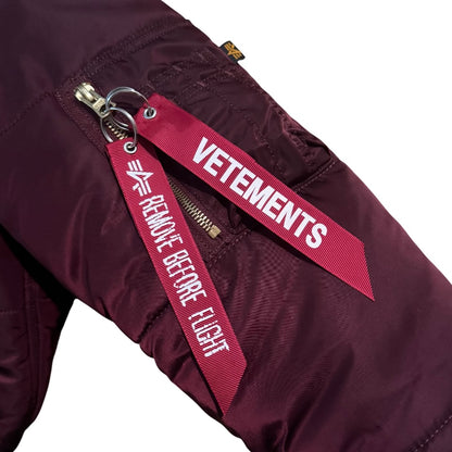 Vetements x Alpha Industries AW18 reversible cropped MA1 bomber jacket