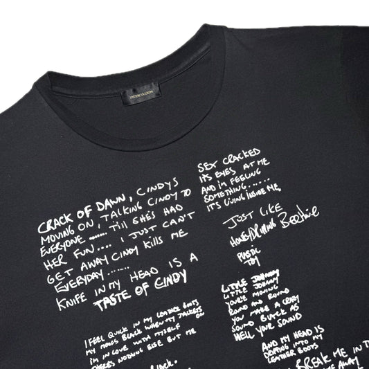 Undercover SS14 "Psychocandy" 3D printed lyric T-shirt