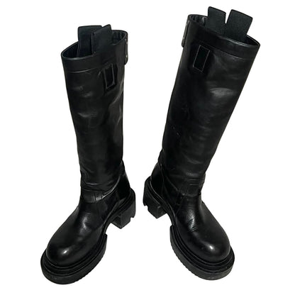 Rick Owens FW22 "STROBE" knee-high Bogun boots