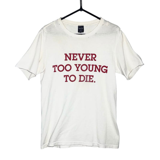 Number (N)ine "Never Too Young To Die" distressed T-shirt