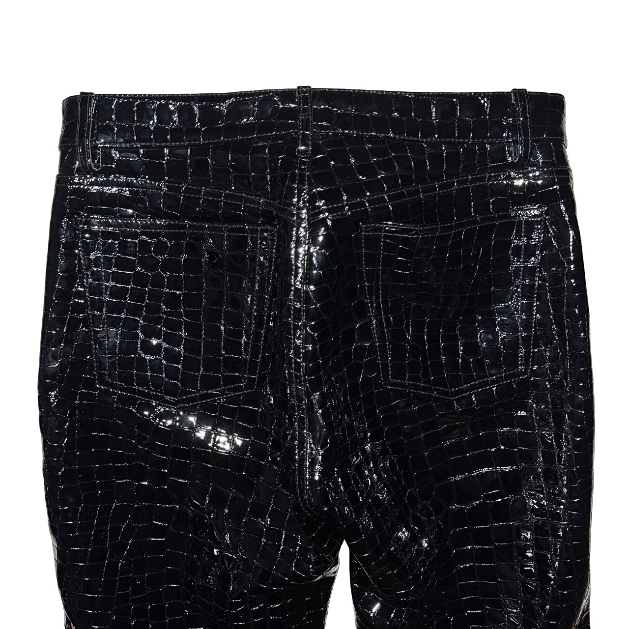 Balenciaga SS19 SAMPLE croc embossed leather pants
