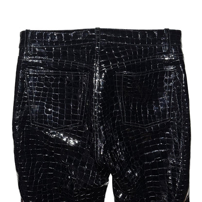 Balenciaga SS19 SAMPLE croc embossed leather pants