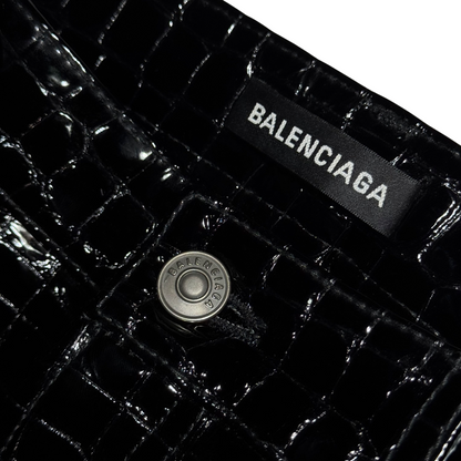 Balenciaga SS19 SAMPLE croc embossed leather pants