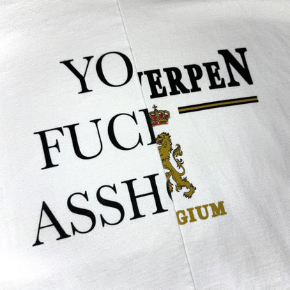 Vetements AW18 split graphic T-shirt hoodie