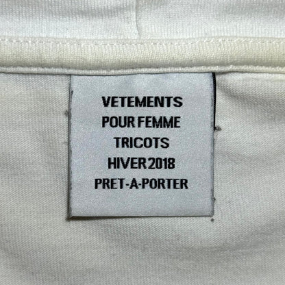 Vetements AW18 split graphic T-shirt hoodie