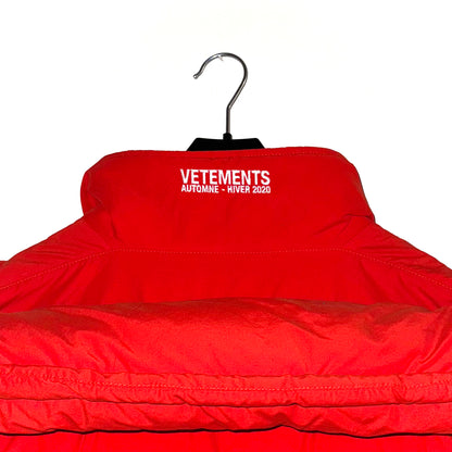 Vetements AW20 upside down puffer jacket