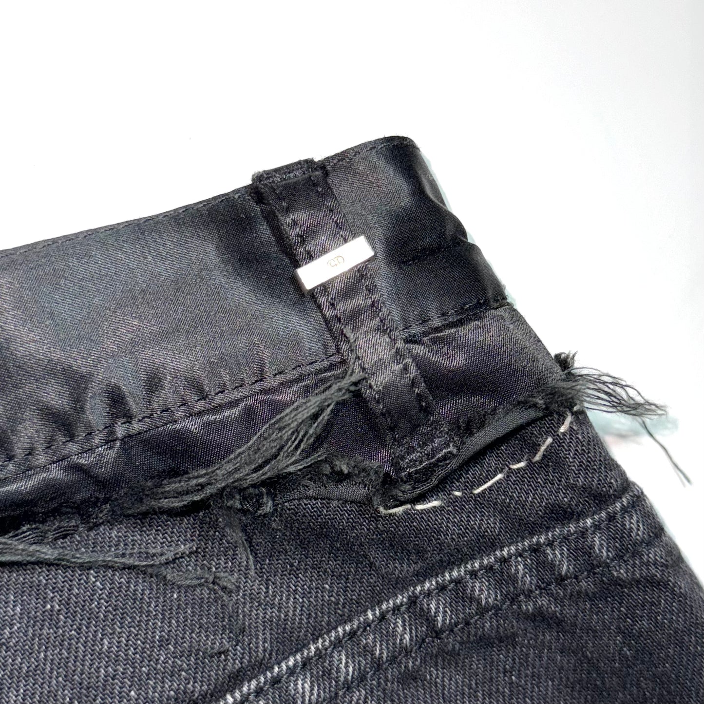 Dior Homme AW06 satin Cummerbund denim