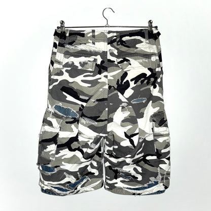 Balenciaga FW21 "Afterworld" Trompe L'Oeil snowcamo shorts
