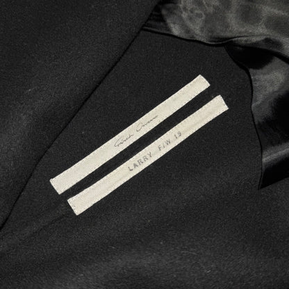 Rick Owens FW19 "LARRY" hooded fishtail virgin wool parka