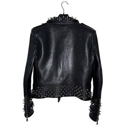 Balmain FW19 studded lambskin biker jacket